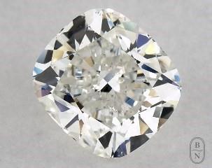 This cushion modified cut 1.03 carat I color si1 clarity has a diamond grading report from GIA